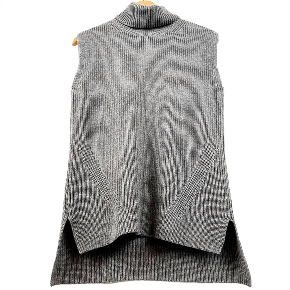 EVERLANE 🐑 The Chunky Wool Knit Sleeveless Turtleneck Pullover - Picture 8 of 11